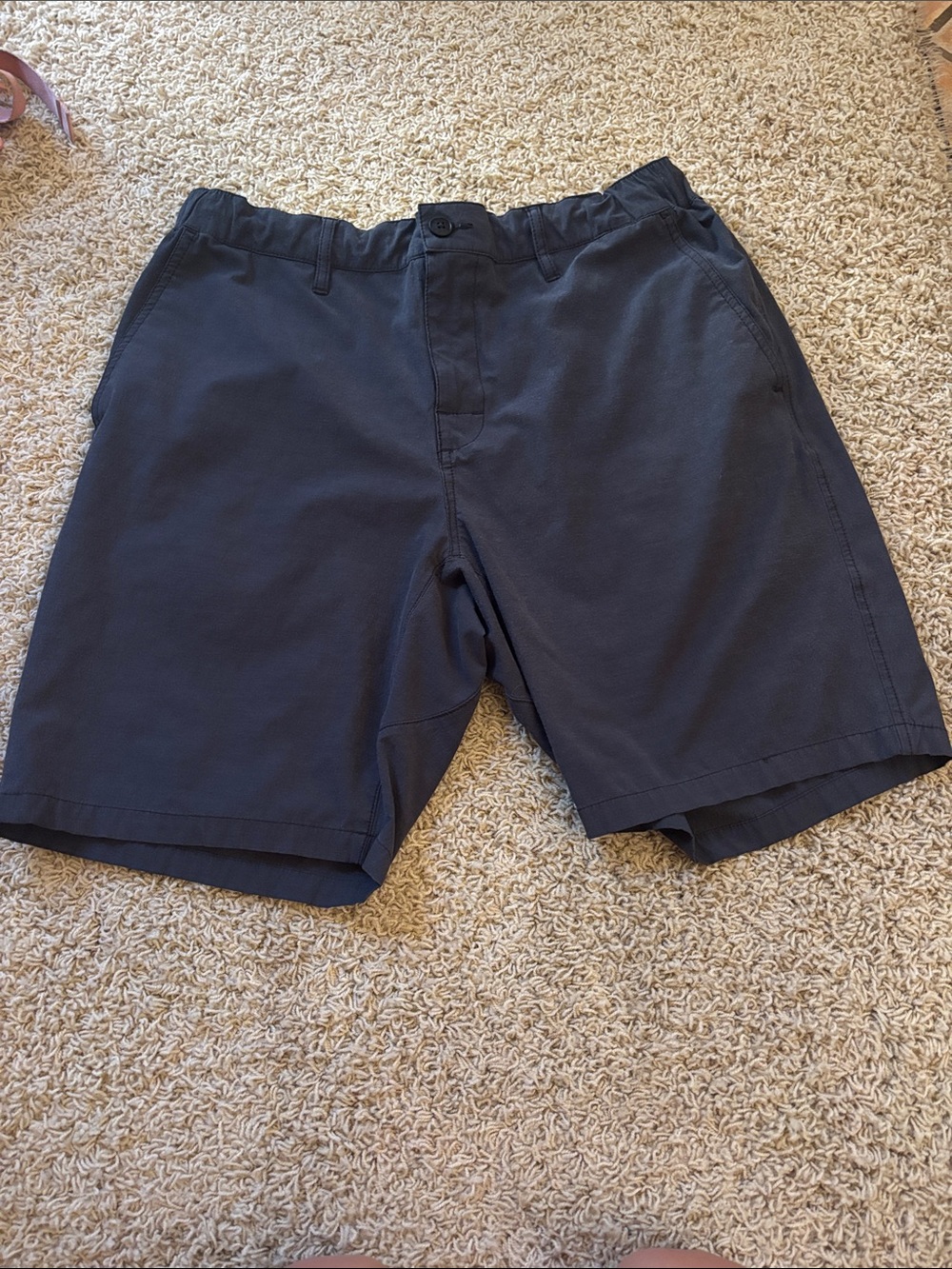 RVCA Men's Black Flat-Front Shorts